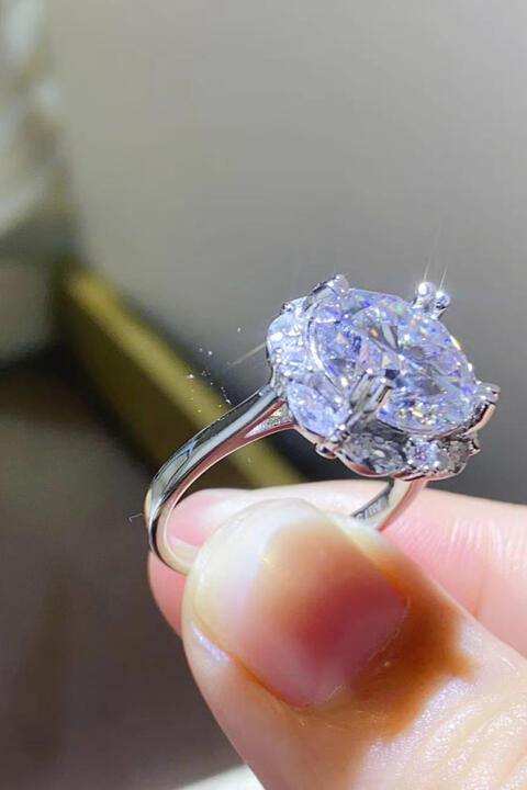 5 Carat Moissanite 925 Sterling Silver Ring - Trendsi - Flyclothing LLC