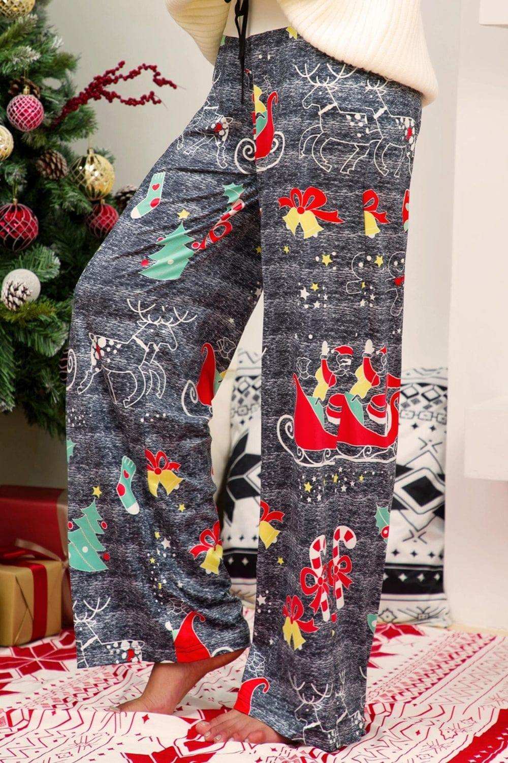 Christmas Straight Leg Pants - Trendsi - Flyclothing LLC