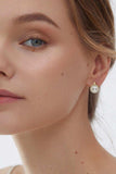 Moissanite Pearl 925 Sterling Silver Earrings - Trendsi - Flyclothing LLC