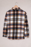 Plaid Button Front Shirt Jacket with Breast Pockets - Trendsi