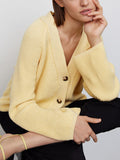 Raglan Sleeve Button Down Cardigan - Trendsi
