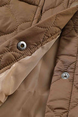Snap Down Collared Winter Coat - Trendsi - Flyclothing LLC