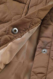 Snap Down Collared Winter Coat - Trendsi - Flyclothing LLC