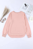 Side Slit Drop Shoulder Sweatshirt - Trendsi - Flyclothing LLC