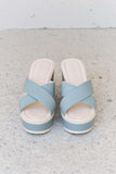 Weeboo Cherish The Moments Contrast Platform Sandals in Misty Blue - Trendsi - Flyclothing LLC