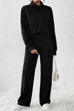 Ribbed Long Sleeve Top and Pants Set - Trendsi - Flyclothing LLC