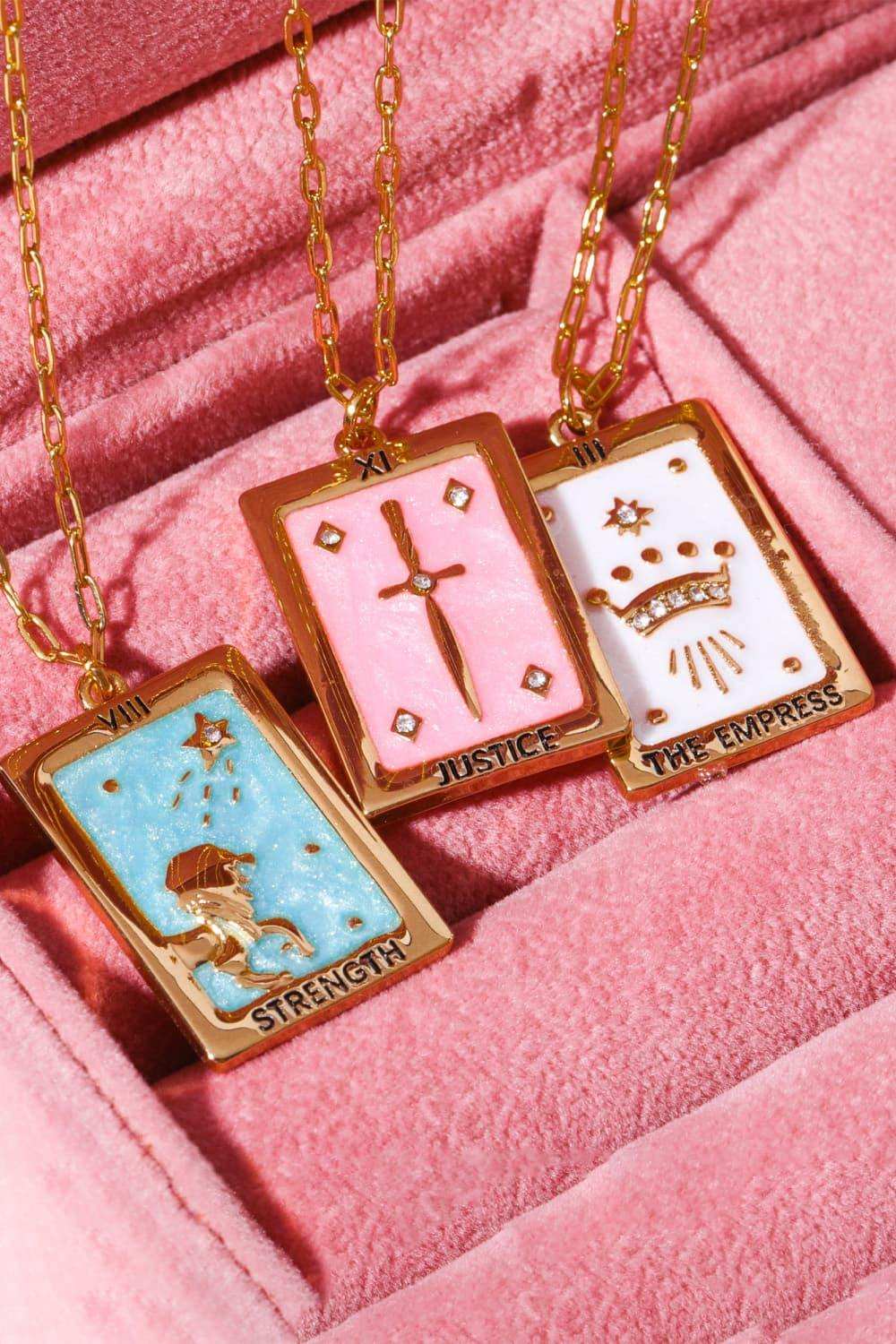 Tarot Card Pendant Copper Necklace - Trendsi - Flyclothing LLC