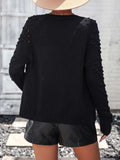 Open Front Long Sleeve Cardigan - Trendsi - Flyclothing LLC
