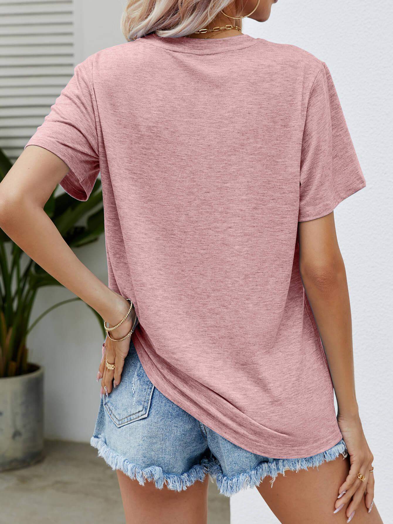 I DO CRAFTS Round Neck T-Shirt - Trendsi - Flyclothing LLC