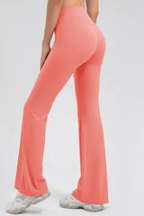 High Waist Straight Active Pants - Trendsi - Flyclothing LLC