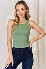 Basic Bae Full Size Round Neck Slim Tank - Trendsi - Flyclothing LLC