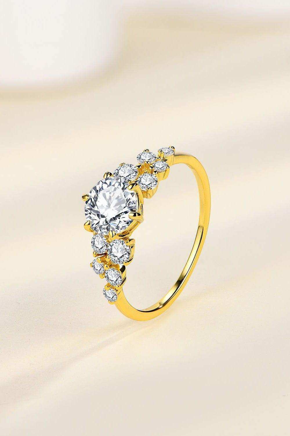 1 Carat Moissanite 925 Sterling Silver Ring - Trendsi - Flyclothing LLC