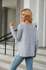 Round Neck Long Sleeve T-Shirt - Trendsi