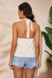 Rainbow Stripe Halter Neck Knit Tank - Trendsi