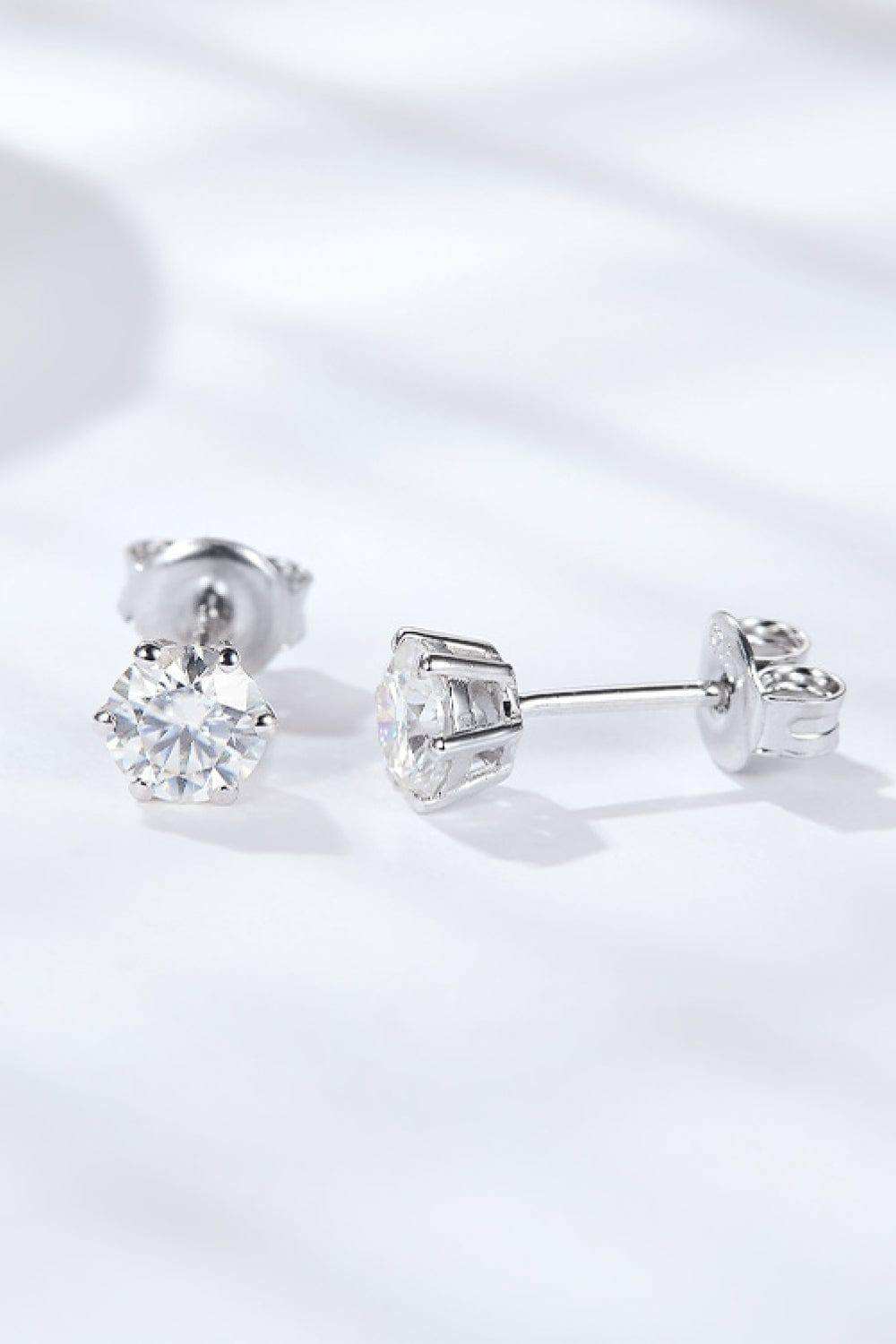 Good Days Ahead Moissanite Stud Earrings - Trendsi - Flyclothing LLC