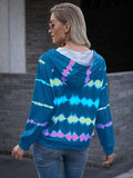 Tie Dye Raglan Sleeve Hoodie - Trendsi - Flyclothing LLC