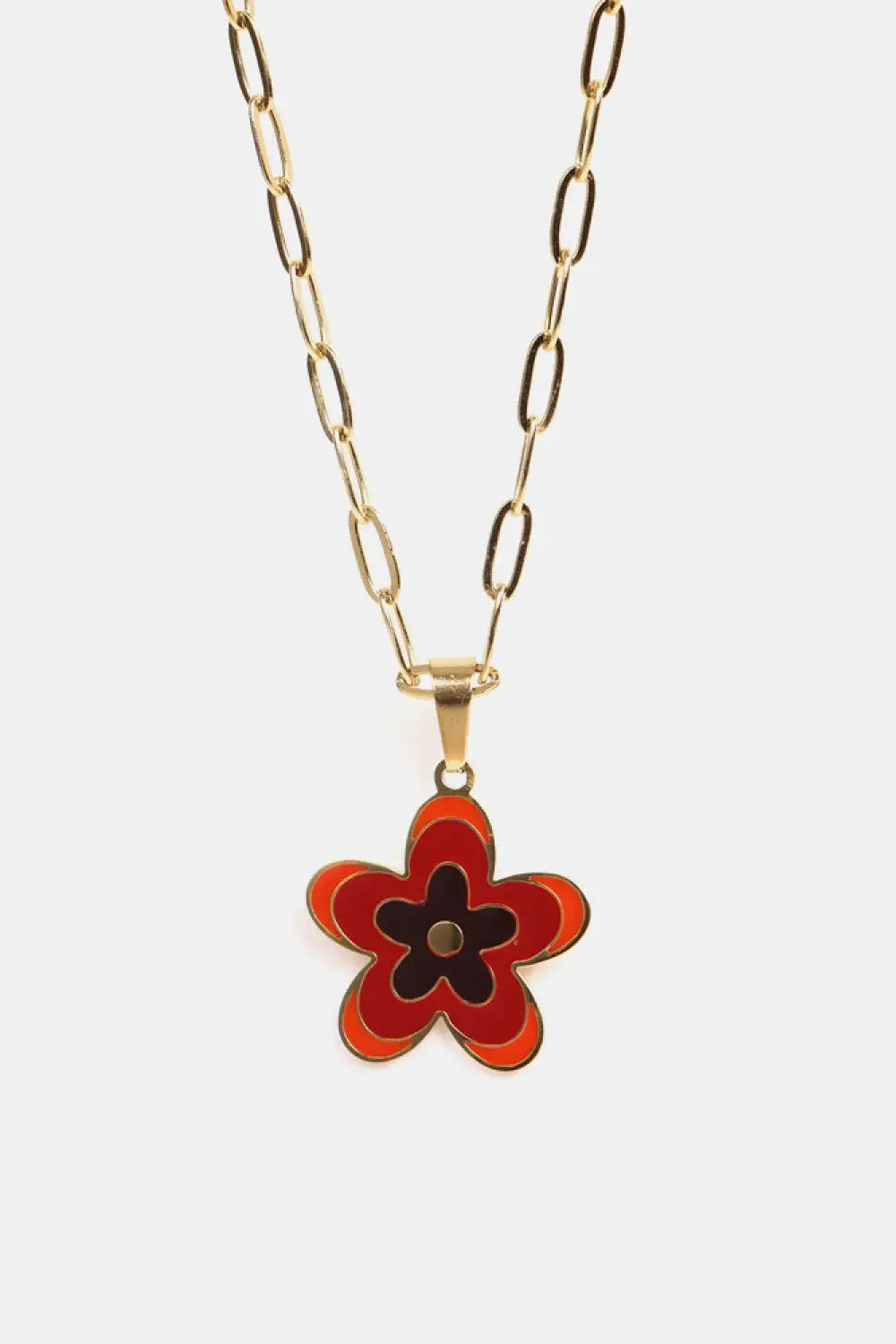 Flower Pendant Stainless Steel Necklace - Trendsi - Flyclothing LLC