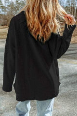 Pocketed Button Up Droppped Shoulder Jacket - Trendsi - Flyclothing LLC