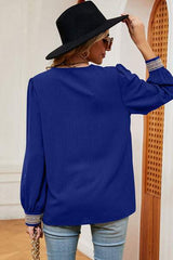 V-Neck Long Sleeve T-Shirt - Trendsi - Flyclothing LLC