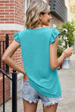 Ruffled Ruched Round Neck Tank - Trendsi - Flyclothing LLC