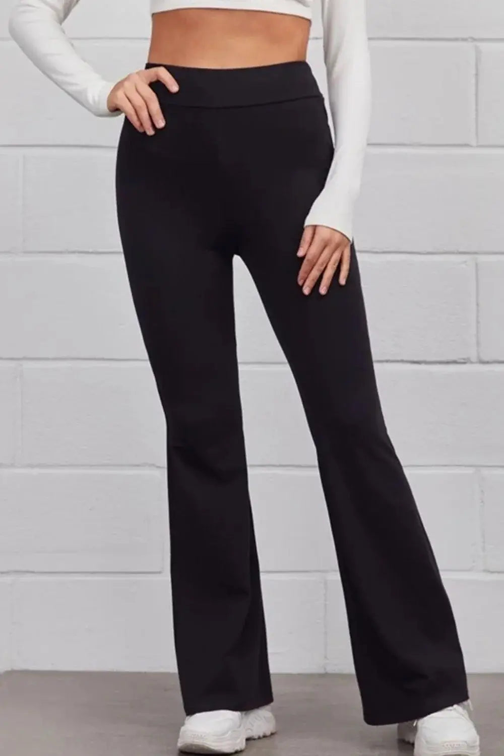 Pull On Flared Pants - Trendsi - Flyclothing LLC