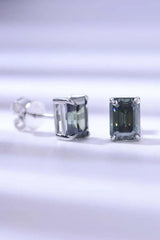 2 Carat Moissanite Stud Earrings in Green - Trendsi - Flyclothing LLC