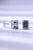 2 Carat Moissanite Stud Earrings in Green - Trendsi