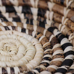 Woven Sisal Basket, Wheat Stalk Spirals In Natural - Flyclothing LLC