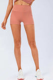 Slim Fit Wide Waistband Sports Shorts - Trendsi - Flyclothing LLC