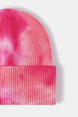 Tie-Dye Cuffed Rib-Knit Beanie Hat - Trendsi - Flyclothing LLC