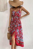 Bohemian Decorative Button Spaghetti Strap Dress - Trendsi - Flyclothing LLC