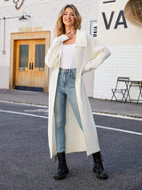 Full Size Collared Open Front Duster Cardigan - Trendsi - Flyclothing LLC