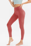 Slim Fit Long Active Leggings with Pockets - Trendsi - Flyclothing LLC