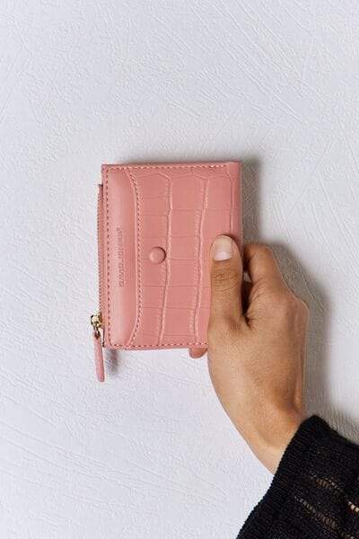 David Jones Texture PU Leather Mini Wallet - Trendsi - Flyclothing LLC