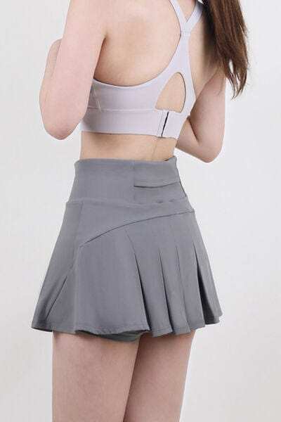 High Waist Pleated Active Skirt - Trendsi - Flyclothing LLC