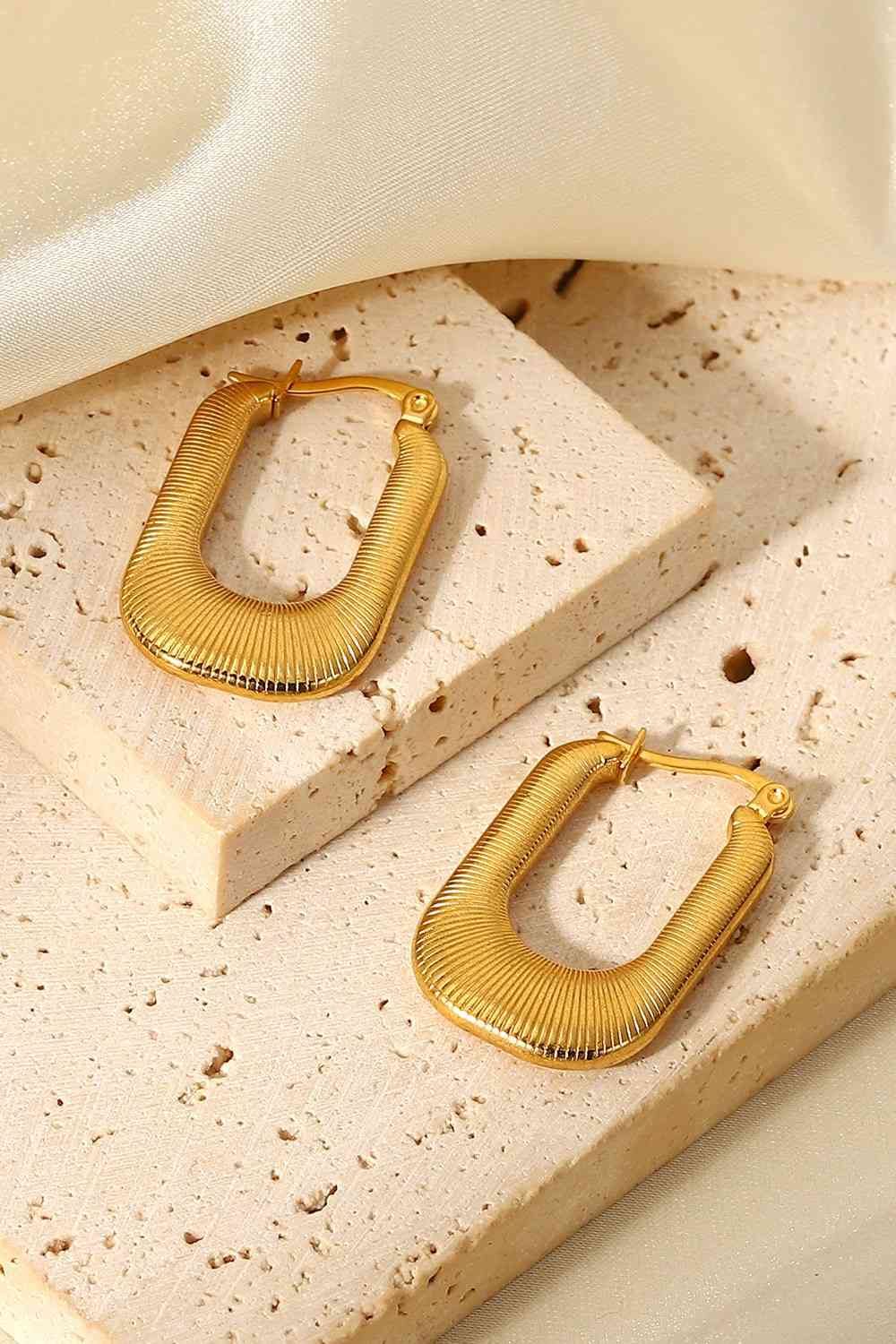 Good Luck Charm Screw-Thread U-Shaped Earrings - Trendsi - Flyclothing LLC