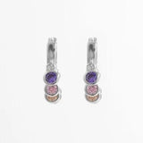 Zircon 925 Sterling Silver Huggie Earrings - Trendsi