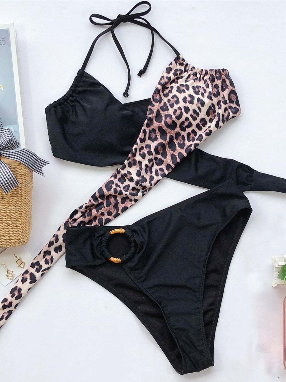 Halter Neck Two-Piece Bikini Set - Trendsi - Flyclothing LLC