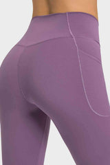 V-Waist Yoga Leggings with Pockets - Trendsi - Flyclothing LLC