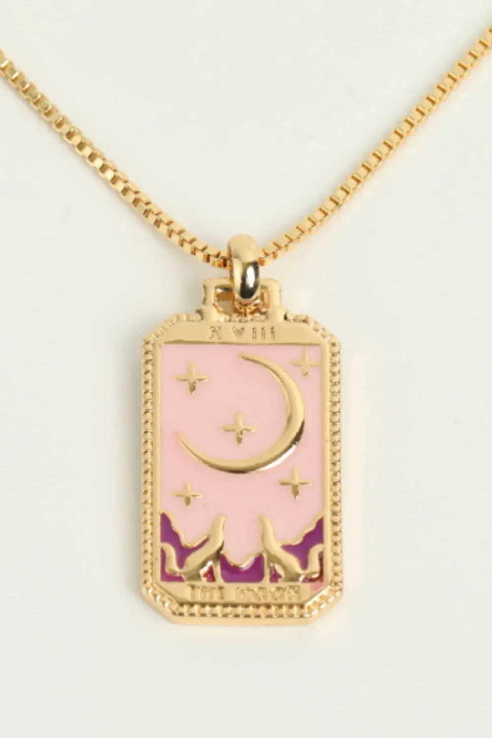 Tarot Card Pendant Copper Necklace - Trendsi - Flyclothing LLC