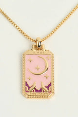 Tarot Card Pendant Copper Necklace - Trendsi - Flyclothing LLC
