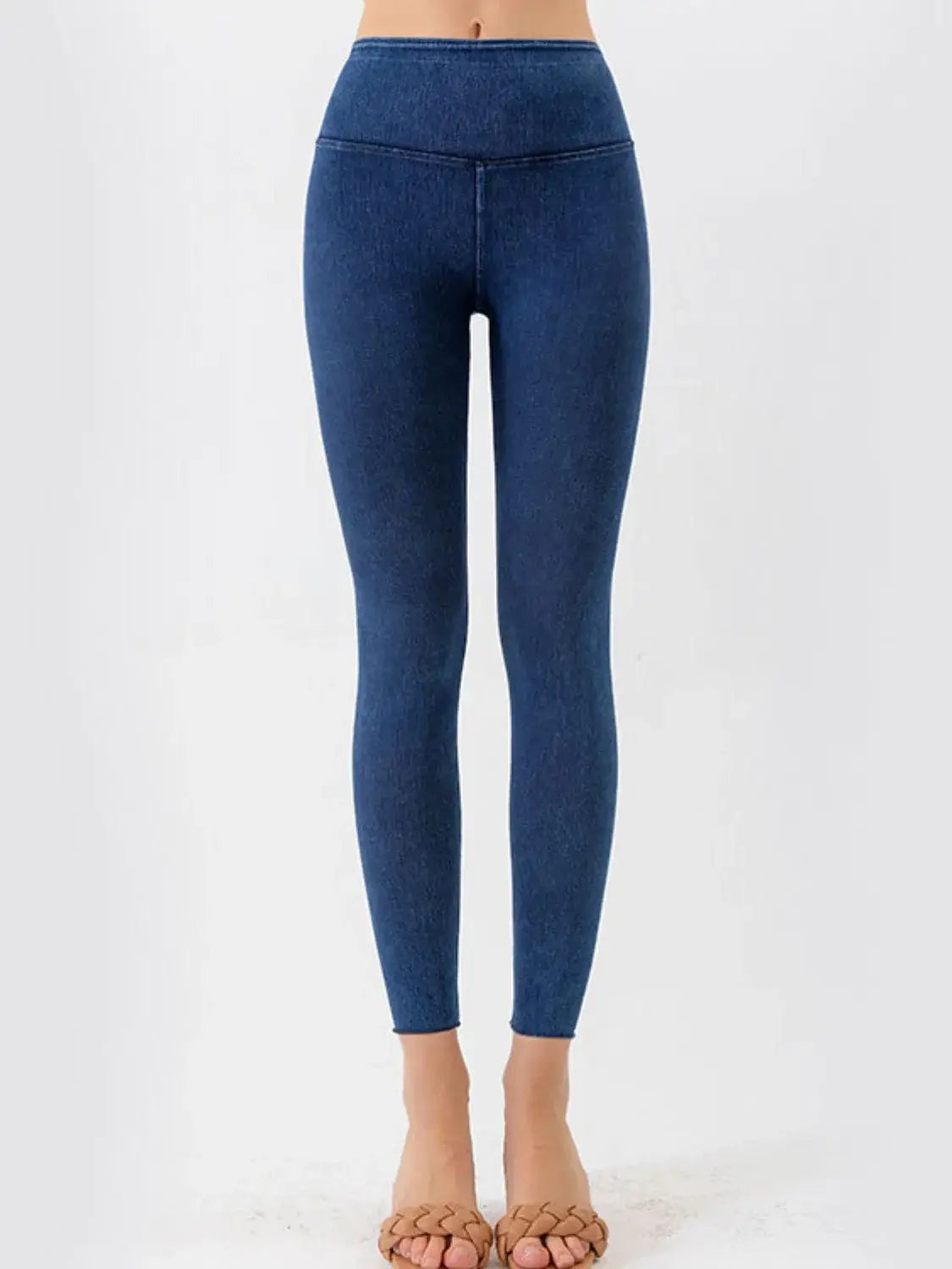 Wide Waistband Cropped Active Leggings - Trendsi - Flyclothing LLC