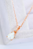 Opal Pendant 925 Sterling Silver Chain-Link Necklace - Trendsi