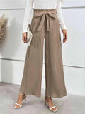 Tied Wide Leg Long Pants - Trendsi