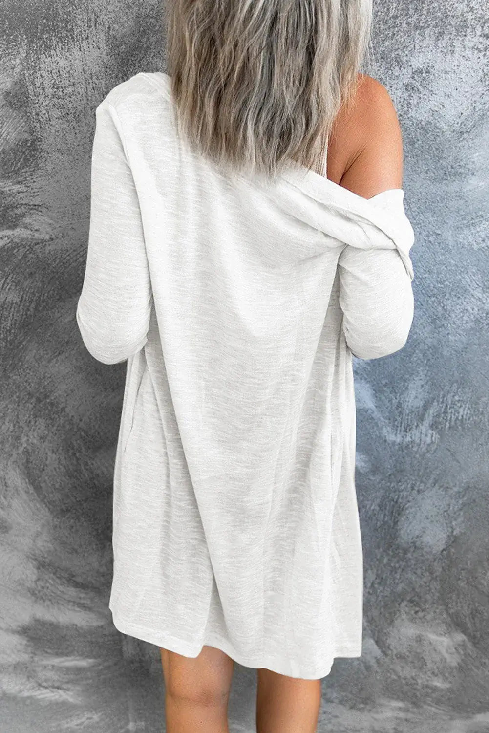 Button Down Long Sleeve Longline Cardigan - Trendsi - Flyclothing LLC