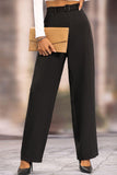 Long Loose Fit Straight Pants - Trendsi
