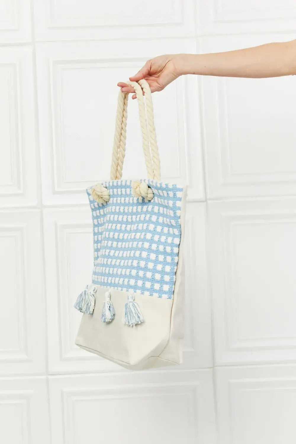 Justin Taylor Picnic Date Tassle Tote Bag - Trendsi - Flyclothing LLC