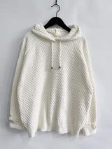 Drawstring Long Sleeve Hooded Sweater - Trendsi - Flyclothing LLC