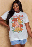 Simply Love Full Size GRATEFUL Flower Graphic Cotton T-Shirt - Trendsi - Flyclothing LLC