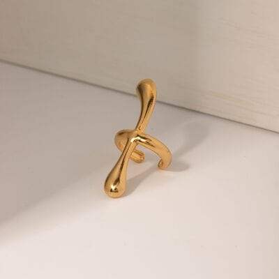 18K Gold-Plated Stainless Steel Cuff Earrings - Trendsi - Flyclothing LLC